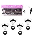 Catime 600 Pieces 6-in-1 Rubber Fishing Bobber Stoppers - Black Oval Silicone Trout Stopper Set for Rivers & Lakes - Buy Online on GoSupps.com