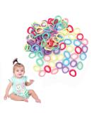 Baby Hair Bobbles 50 Pcs - Elastic Hair Ties for Girls in Candy Colors - Soft Hairbands for Toddlers and Kids - Buy Online on GoSupps.com