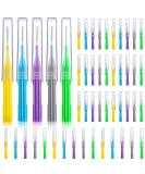 50pc Interdental Braces Brush Set for Oral Hygiene - Blue, Green, Purple Colors - Buy Online on GoSupps.com