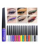 Rechoo 16 Colors Matte & Metal Waterproof Liquid Eyeliner Set - Highly Pigmented Eye Liner Pencil in Multicolor Shades - Buy Online on GoSupps.com