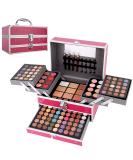 132 Color All In One Professional Makeup Kit for Teen Girls - Multicolor Eyeshadow Palette in Makeup Case (006N1-Pink) - Buy Online on GoSupps.com