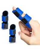 Welnove Finger Clips - 2 PCS Finger Splint for Mallet Trigger & Broken Fingers | Finger Stabilizer Support - Blue Medium - Buy Online on GoSupps.com