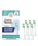 GuruNanda Cruiser Replacement Brush Heads (Pack of 6) | Compatible with Sonic Toothbrushes | Round Soft Bristles for Plaque Control & Teeth Whitening | IPRX Waterproof - Buy Online on GoSupps.com