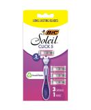 BIC Soleil Click 5 Women's 5-Blade Disposable Razor - 1 Handle + 3 Cartridges - Buy Online on GoSupps.com