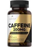 Carlyle Caffeine Pills 200mg - 250 Tablets | Advanced Athlete Formula | Vegetarian Non-GMO & Gluten Free Supplement - Buy Online Internationally - Buy Online on GoSupps.com