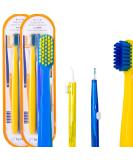 V-Shaped & U-Shaped Orthodontic Toothbrush Set (8 pcs) - Soft Bristle with Telescopic Intertooth Brush | Best for Braces | International Shipping Available - Buy Online on GoSupps.com