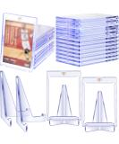 Chinco 20 Pieces Magnetic Card Holders Card Cares with 10 Packs Clear Acrylic Stands 35 Pt Clear Trading Cards Cases Protectors for Sports Card Baseball Card Basketball Card Trading and Display 30 - Buy Online on GoSupps.com