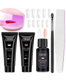 Lofuanna Clear & Nude Poly Nail Gel Kit with UV Light - Professional Builder Gel Extension Set - Buy Online on GoSupps.com