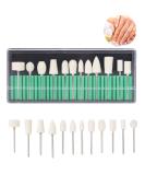 ZJchao Nail Drill Bits | 12 Pcs Wool Felt Polishing Bits for Manicure & Pedicure | Multi-Shaped Grinding Tools for Nail Polish & Jewelry Polishing - Buy Online on GoSupps.com