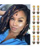 Formery 8Pcs Crystals Dreadlock Cuffs Gold Box Braid Rings Clip Accessories Black African Hair Tube Charms Jewelry for Women and Girls - Buy Online on GoSupps.com