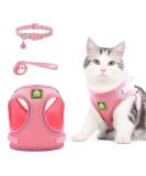 Neuwehe Cat Dishes & Leash Set - Adjustable Cat Harness & Tableware for Cats and Small Dogs (L Pink) | Leak-Proof & Durable - Buy Online on GoSupps.com