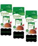 Stevia Sweetener Sugar Free Bundle with Truvia Tablets 3 x 100 pcs Plant-Base Diabetic Sweets and 3 x Wishesla Black Reusable Waterproof Label Stickers - Buy Online on GoSupps.com