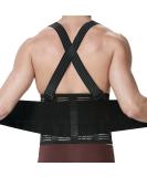 Neotech Care Adjustable Back Brace Lumbar Support Belt with Suspenders Black Size XL XL Black - Buy Online on GoSupps.com