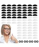 Silicone Nose Pads for Glasses Self-Adhesive Anti-Slip 40 Pairs (20 Transparent + 20 Black) + 10 Black Anti-Slip Rings Perfect Glasses Accessories - Buy Online on GoSupps.com