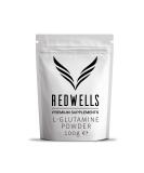 L-Glutamine Powder - 100g Pack | Pure Amino Acid Supplement by REDWELLS | GMO-Free & Vegan Friendly - Buy Online on GoSupps.com
