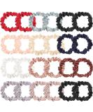AUXSOUL 24 Pcs Satin Hair Scrunchies | Non-slip Elastic Hair Bands for Women & Girls | 12 Colours - Buy Online on GoSupps.com