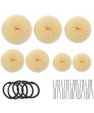 Donut Hair Bun Maker Set - 7 Piece Styling Kit with Elastic Bands & U-Shaped Hairpins for Girls & Women (White) - Perfect Hairstyle Solution - Buy Online on GoSupps.com