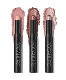 FOCALLURE 3PCS Cream Eyeshadow Stick Sets Matte and Shimmer Eye Brightener  Light to Dark Pink Pencil Long Lasting Waterproof Eye Shadow Highlighter Makeup Rose Hangover - Buy Online on GoSupps.com