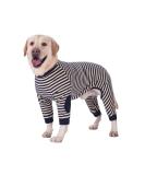 Large Dog Clothes Dog Pajamas Jumpsuit Flexible Breathable Zipper Soft Cotton Striped Dog Jumpsuit Costume Apparel for Medium Dogs Large Dogs (7-Back length-55cm Black) 7--Back length--55cm Black - Buy Online on GoSupps.com
