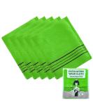 Korean Exfoliating Bath Washcloth Green 5pcs | Shower Glove for Removing Dead Skin Cells | Reusable Asian Body Care Item - Buy Online on GoSupps.com