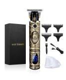 Hair Clippers for Men, Professional Hair Trimmer Zero Gapped T-Blade Trimmer Cordless Rechargeable Edgers Clippers Electric Beard Trimmer Shaver Hair Cutting Kit with LCD Display Gifts for Men Gold - Buy Online on GoSupps.com