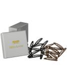Large Hair-Like Hair Clips Set (20 Pieces) - Brown & Black Oval Clips (6 cm) with White Storage Box | Perfect for Styling & Organization - Buy Online on GoSupps.com