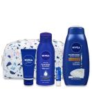 NIVEA Skin Care Set For Her, Nourishing Body Wash, Moisturizing Body Lotion, Lip Balm Stick with Shea Butter, & Multi Purpose Face, Body & Foot Cream, 4 Piece Gift Set - Buy Online on GoSupps.com