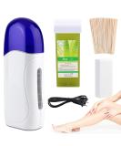Pinkiou Roll on Wax Kit - Hair Removal Depilatory Roller with Cartridge Honey Wax Strip Machine for Arm, Leg, Bikini - Waxing Warmer for Smooth Skin - Buy Online on GoSupps.com