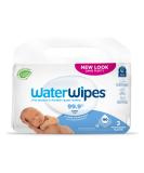 WaterWipes Original Baby Wipes - 99.9% Water, Unscented & Hypoallergenic, 3 Packs (180 Count) for Sensitive Skin - Buy Online on GoSupps.com