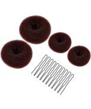 Hair Bun Donut MORGLES 4pcs Hair Donut Brown Hair Donuts for Buns Ballet Bun Ring with 10pcs Hair Pins Hair Bun Maker Shaper Chignon Doughnut for Dancer Ballerina - Buy Online on GoSupps.com