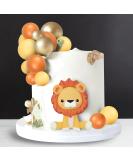 DRWATE Lion Cake Topper with Balls Cake Decorations for Wild Animals Themed Birthday Baby Shower Party Supplies (STYLE 4) - Buy Online on GoSupps.com