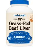 Nutricost Grass Fed Beef Liver Capsules 3000mg - 240 Capsules (750mg Per Cap) | Non-GMO, Gluten Free, Hormone-Free, Pasture-Raised - Buy Online on GoSupps.com