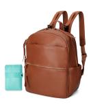 Buy Miss Fong Diaper Bag Backpack - Stylish Leather with 18 Organizers & Changing Pad - Brown | International Shipping - Buy Online on GoSupps.com