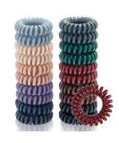 Spiral Hair Ties 20 Pcs Set - TailaiMei No Crease Coil Phone Cord Hair Ties for Thick Hair - Women Ponytail Holders (10 Colors) - Buy Online on GoSupps.com