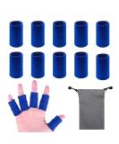 MEITREND Finger Protectors Compression Sleeves - 10 Pcs Thumb Splint Brace for Pain Relief - Breathable Elastic Finger Support Tape - Arthritis Trigger Relief - Basketball Baseball Compression Blue - Buy Online on GoSupps.com