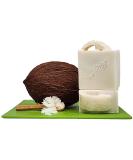 Coconut Soap Bar with Loofah - Nourishing for Dry & Sensitive Skin | Ideal for Whole Body Care - Buy Online on GoSupps.com