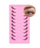 Fanxiton Half Lashes 13mm - Natural Look Wispy Cat Eye False Eyelashes - 10 Pairs - Buy Online on GoSupps.com