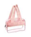 Premium Clear Makeup Cosmetic Toiletry Organizer Bag | Stadium Approved Clear Tote Bag | Mini Clear Purse for Gym, Work, Travel - Pink - Buy Online on GoSupps.com