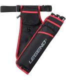 Legend First Archery Quiver for Arrows - Target Shooting Hip Quiver with Adjustable Belt and 3 Arrow Tubes - Durable Nylon Material with T-Slot and Storage Pockets - Buy Online on GoSupps.com