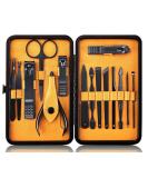 Manicure Set Nail Set Nail Clipper Kit Professional - Stainless Steel Pedicure Set Nail Grooming Kit of 15pcs with Case for Travel (Black/Yellow) - Buy Online on GoSupps.com