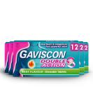 Gaviscon Double Action Tablets for Heartburn and Indigestion Mint Chewable Multipack of 5 x 12 Tablets Total 60 Tablets - Buy Online on GoSupps.com