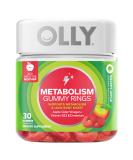 OLLY Metabolism Gummy Rings, Apple Cider Vinegar, Vitamin B12, Chromium, Energy and Digestive Health, Chewable Supplement, Apple Flavor - 30 Count - Buy Online on GoSupps.com