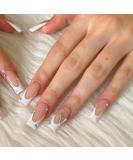 24Pcs Pink Rhinestone Square Long Press on Nails with Butterfly Charm - Glossy Acrylic Fake Nails for Women and Girls - Buy Online on GoSupps.com