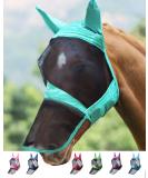 Harrison Howard Caremaster Pro Horse Fly Mask | Large Eye Space & Long Nose | UV Protection | Summer Mint for Warmbloods - Buy Online on GoSupps.com