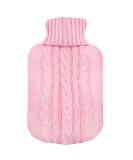 TRIXES Pink Knitted Hot Water Bottle Cover - 2 Litre Size - 31 x 20cm - Insulator Only - Buy Online on GoSupps.com