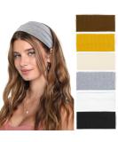 Buy 6 Pack Women's Elastic Wide Headbands - Boho Soft Sport & Yoga Hair Accessories - Buy Online on GoSupps.com