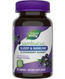 Nature's Way Sambucus Sleep + Immune with Melatonin & L-Theanine 50 Gummies - Buy Online on GoSupps.com