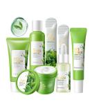 Green Tea Skincare Set for Teenage Girls - Complete Face Care Kit with Cleanser, Serum, Cream, Toner, Eye Cream & Mask - Pamper Gifts for Women - Beauty Skincare Set (Set A) - Buy Online on GoSupps.com