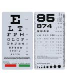 NOYOC 2 Pack Pocket Eye Chart - 6ft Snellen & Rosenbaum Plastic Eye Charts for Exams - Buy Online on GoSupps.com