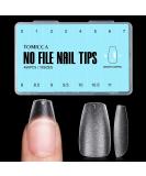 Tomicca Ballerina Short Nail Tips - 450 Full Cover Soft Gel Tips Pre-shaped Matt Art Nails 15 Sizes for Geln gel - Buy Online on GoSupps.com